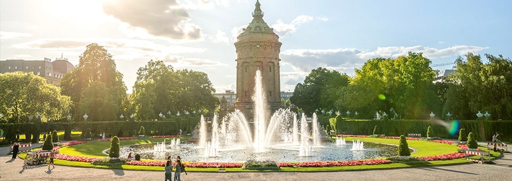 Bild des Wasserturms der Stadt Mannheim.