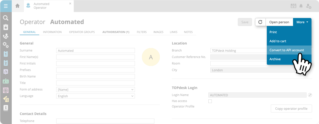 convert api account