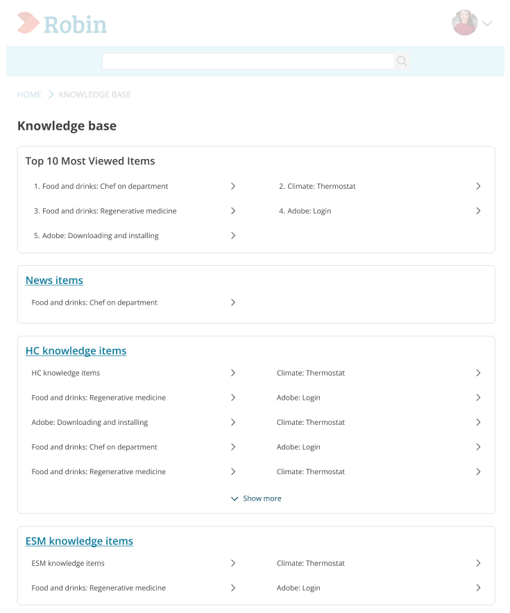 New SSP Knowledge overview page
